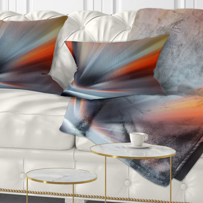 Rays of Speed Large Lines - Abstract Printed Pillow