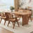 Brown Rectangular Solid Wood Dining Table-631409593