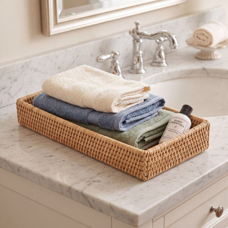 Plateau de bain rectangulaire, Naturel mat
