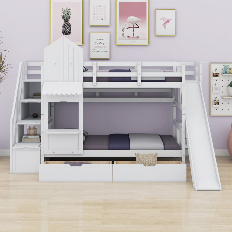 Lit pour enfants Colliers, Lit simple, Blanc
