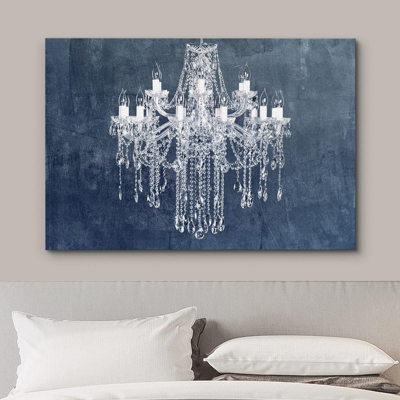 Lustre en cristal gris pastel blanc fantaisie décorant des lumières contemporaines relaxantes et calmes, Toile tendue