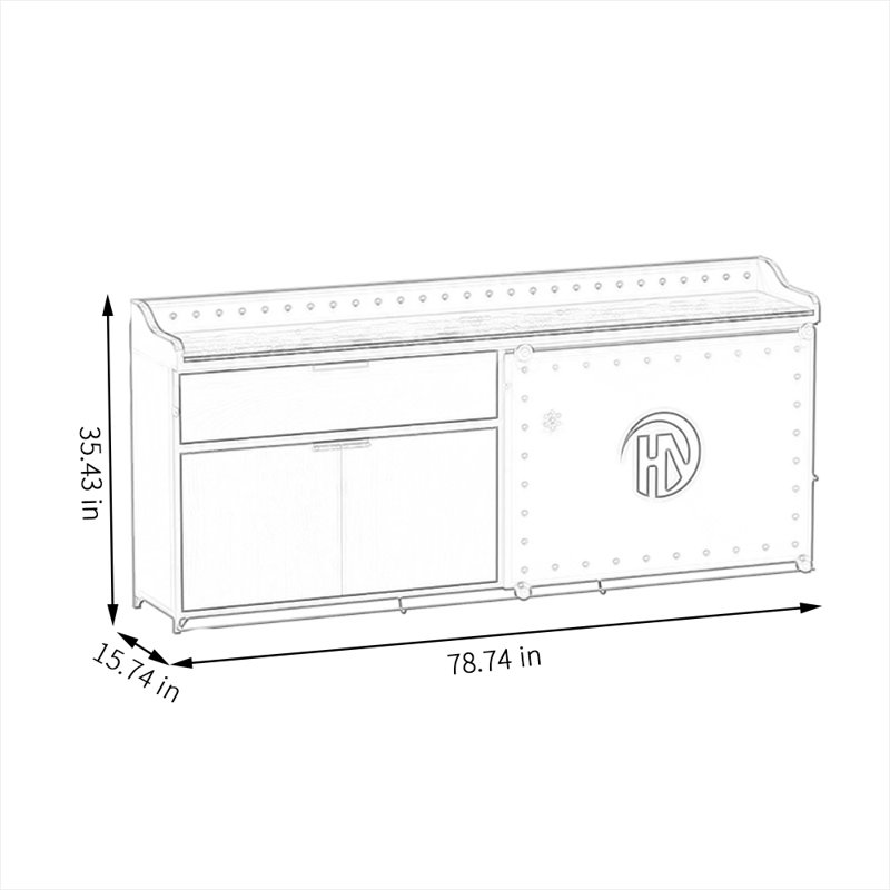 Buffet à porte coulissante