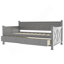 Lit de jour simple avec 2 grands tiroirs, structure en X, lit de jour de style décontracté moderne et rustique, gris-352180374