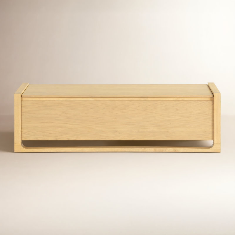 Tyrell Wood Storage Bench, Natural
