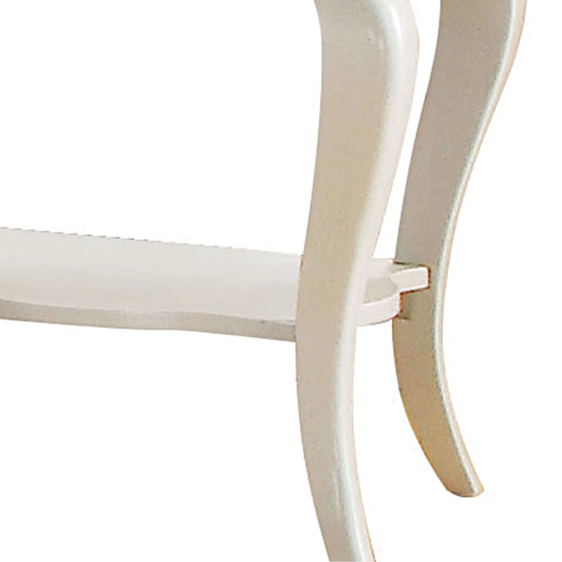 Table de chevet et tablette Pearl White