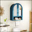 Armoire murale arquée avec portes en miroir et tablettes réglables pour la buanderie, la salle de bain et la cuisine