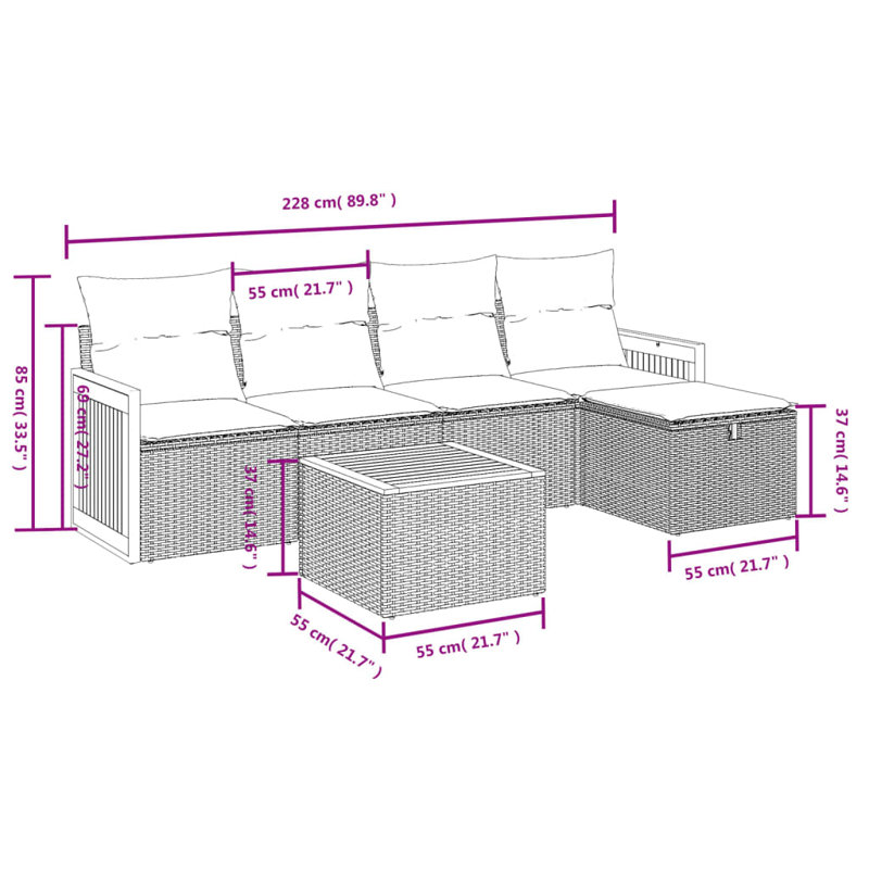 Vidaxl Garden Sofa Set