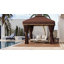 Villarreal 3x4m 2-Tier Gazebo Aluminium Garden Marquee Party Tent Coffee