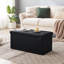 Repose-pieds de rangement pliable de 30 pouces, banc de rangement de 80 L, repose-pieds en similicuir avec siège rembourré-536273540