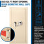 0.82 Cubic Ft Beige Biometric Safe For Wall, Strong Steel And Convenient Removable Shelf Wall In Beige, Lock Secure Storage