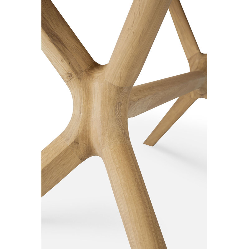 X Solid Oak Dining Table, 30" H x 88.1" L x 39.4" W