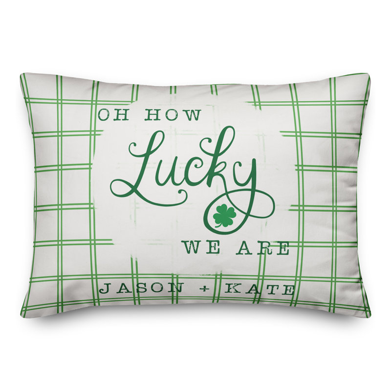  Housse et insert de coussin rectangulaire Oh How Lucky Plaid, Oui