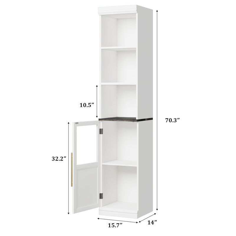 178.5cm H x 45.5cm W Composite Bookcase