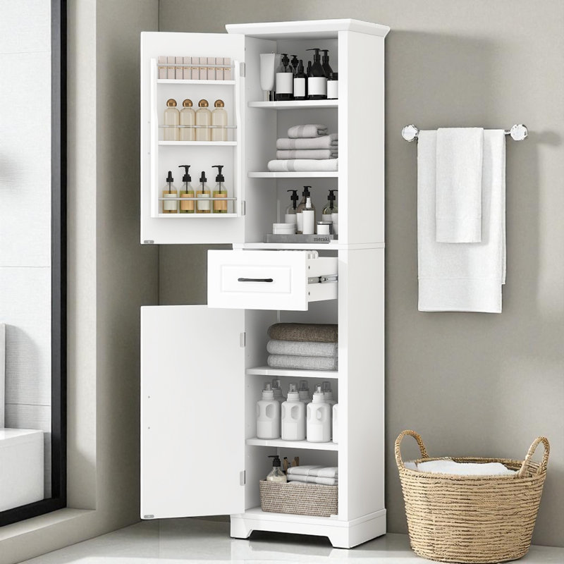 20" Wide 1 - Drawer Storage Cabinet, White