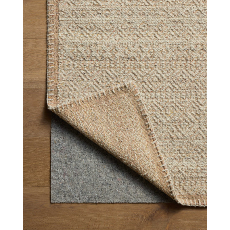 Amber Lewis x Loloi Bowie Ivory / Taupe Area Rug, Rectangle 11'6" x 15'