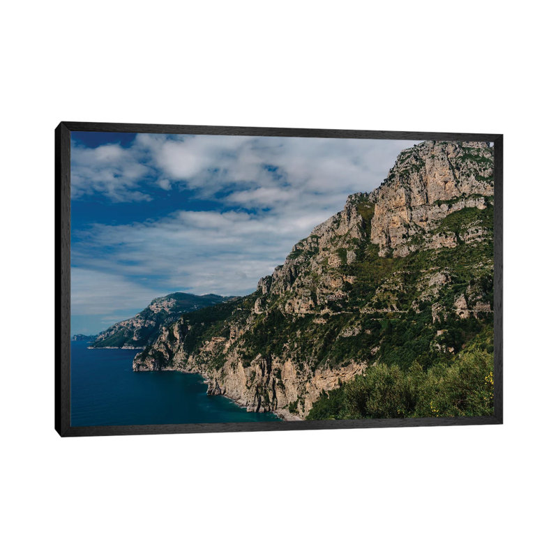 Amalfi Coast Drive XI by Bethany Young - Print on Canvas, 101.6cm H x 152.4cm W x 3.81cm D, Black Framed