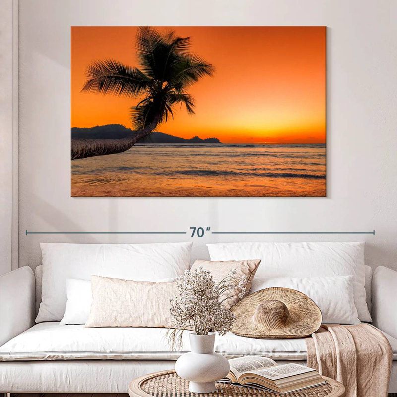 Gillard Beach Sunrise Palm, H 34 po x l 51 po