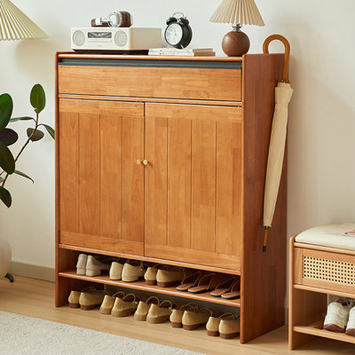 Rangement pour chaussures en bois de cerisier