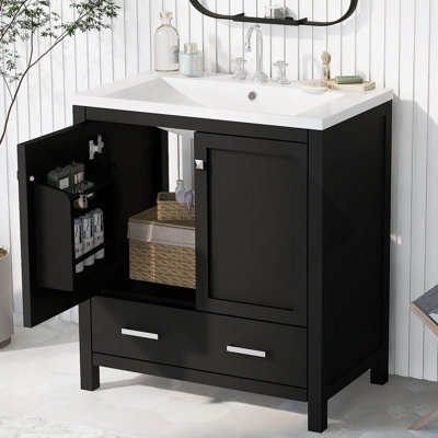 30" Bathroom Vanity With Single Sink, Combo Cabinet Undermount Sink