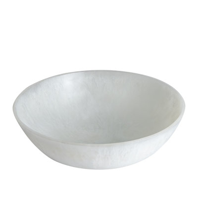 White Resin Bowl Dia 19.5"