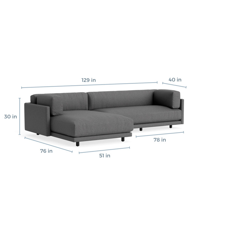 Sectional, Left, Gabro Gray