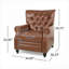  Fauteuil inclinable manuel manuel en similicuir brun à dossier simple inclinable pour le salon