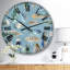 Indigold Feathers Turquoise Motif - Horloge murale traditionnelle-73158583-73158606