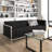 Annis LeatherSoft Modular Sofa with Quilted Tufted Seat and Encasing Frame-1510342902
