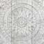 Décoration murale florale à volutes en métal estampé avec envers gris Cvitko-56105227
