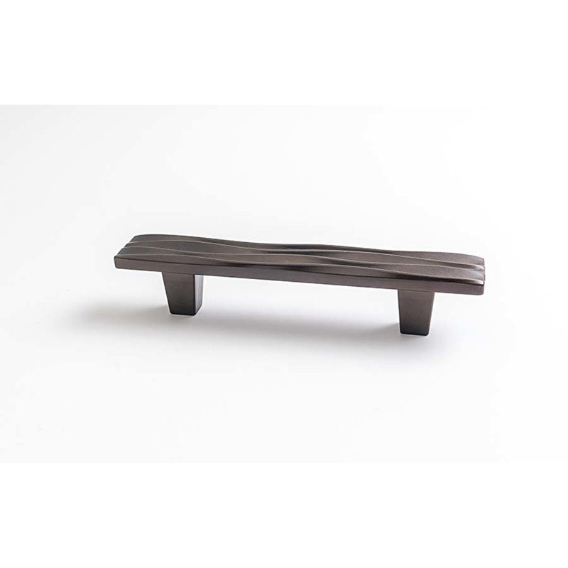 Wave Stacked 3 3/4" Center to Center Bar Pull, Oil Rubbed Bronze