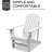 Wooden Chair With Cup Holder In White, Suitable For Outdoor Relaxing Spaces Patio, Lawn, Deck, Garden, Backyard, Fire Pit - To Weather Recreational Spots Like