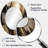 Gold And Black Captivating Marble IV - Abstract Oval Decorative Mirror On Metal-689660117