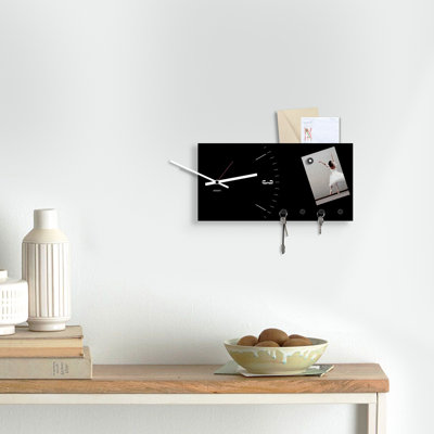 Metal Wall Organizer with Key Hooks