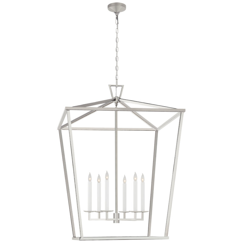 Chapman & Myers Darlana XXL Lantern, Polished Nickel
