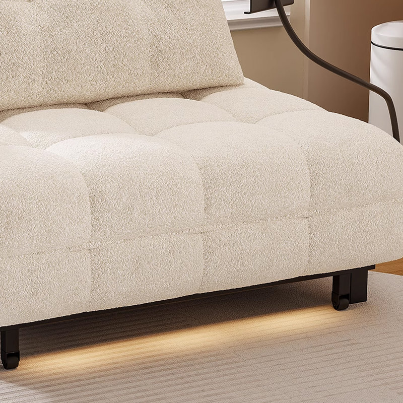 Canapé modulaire en velours kaki, H 32,28 po x l 47,24 po x P 37,4 po