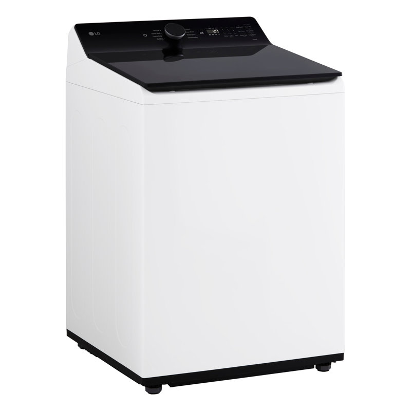 LG Mega Capacity Smart Top Load Washer with 4-Way® Agitator, EasyUnload & AI Sensing, 5.3 cu. ft., White