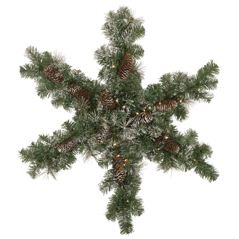 Couronne de Noël flocon de neige artificiel 32 po