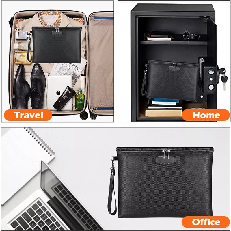 Fireproof Document Bag With Lock