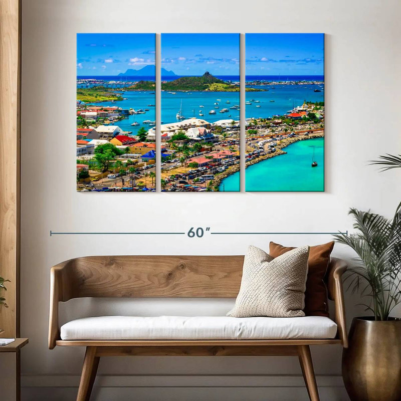 Panorama Marigot, H 32 po x l 50 po