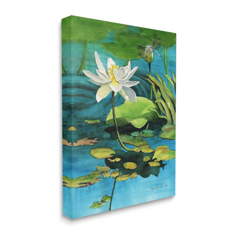 «Pond Pond & Dragonfly» par Christine Reichow, H 48 po x l 36 po