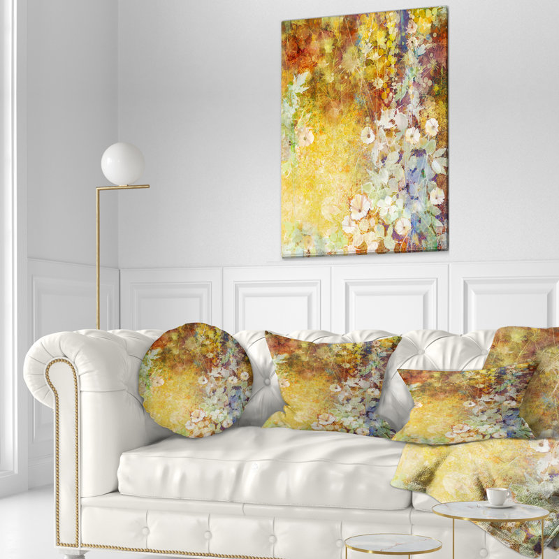 Coussin floral à feuilles de fleurs
