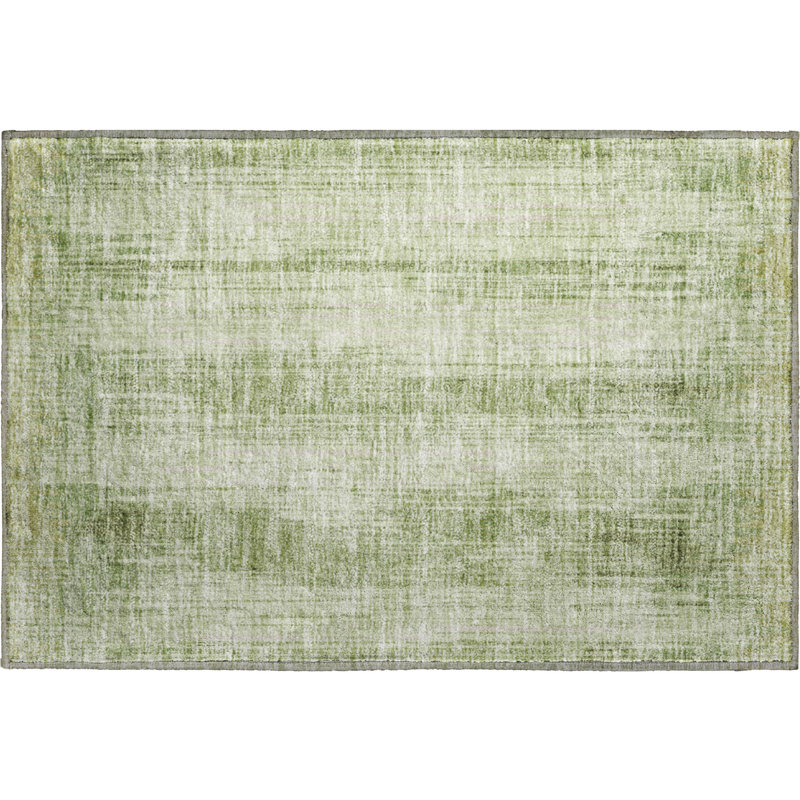 Premium Machine Washable Prisco Aloe Rug, Rectangle 1'8" x 2'6"