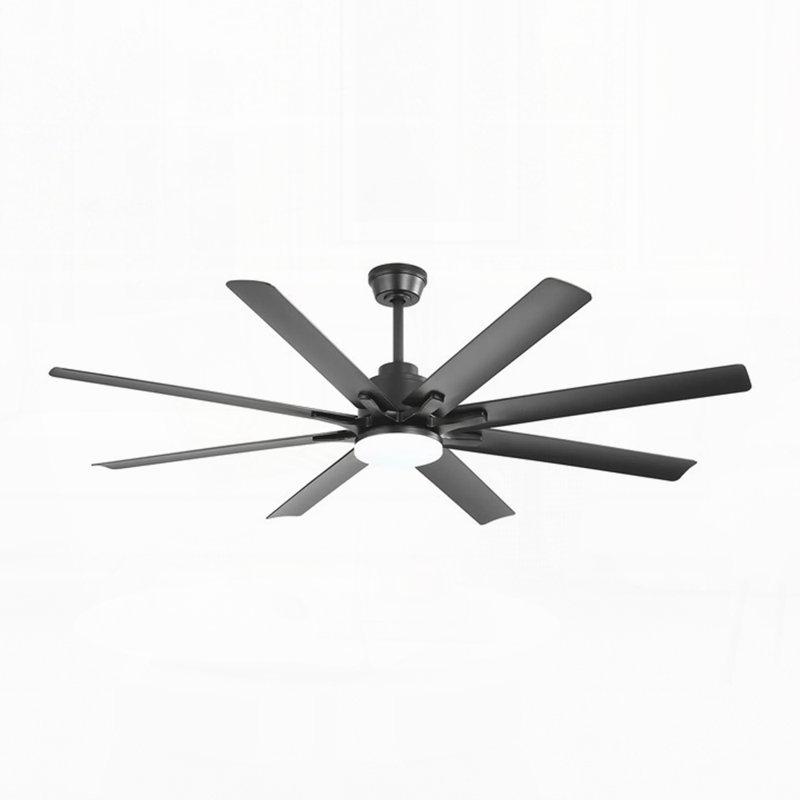 Ventilateur de plafond 66 pouces à profil bas en ABS avec lumières à intensité variable et télécommande, moteur CC réversible à 6 vitesses pour l'intérieur