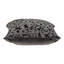 Coussin 18 "en velours damassé gris et argent avec perles-111532621
