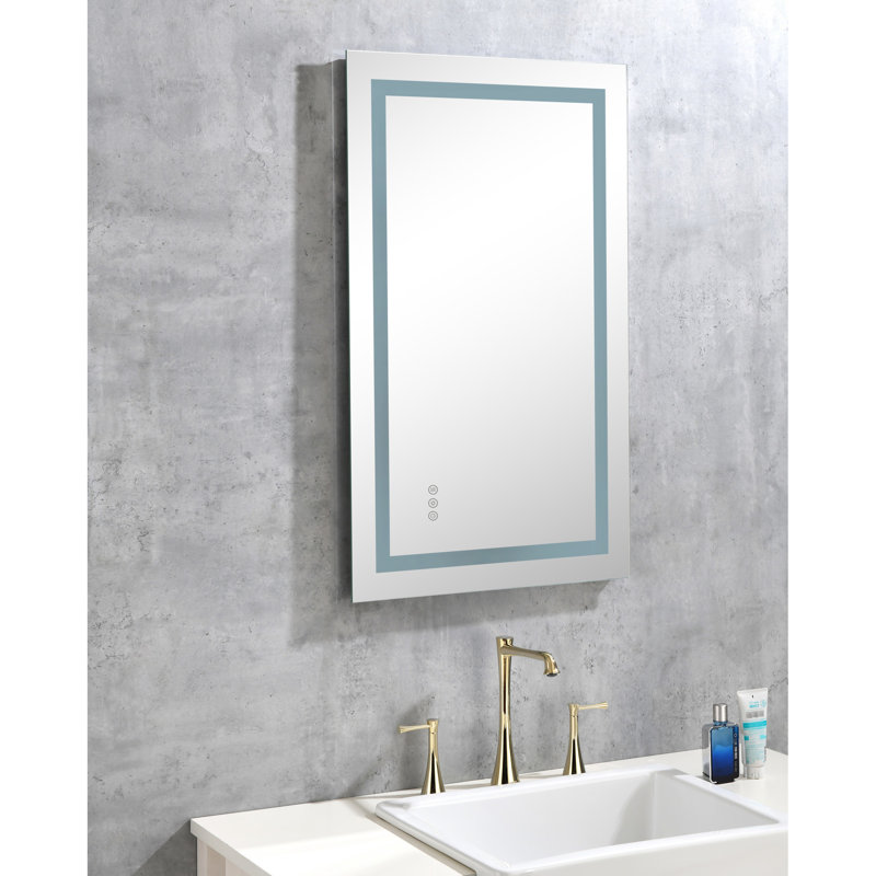 Miroir à DEL 40 po x 24 po pour meuble-lavabo - brouillard, intensité variable, 3 températures de couleur, fonction mémoire