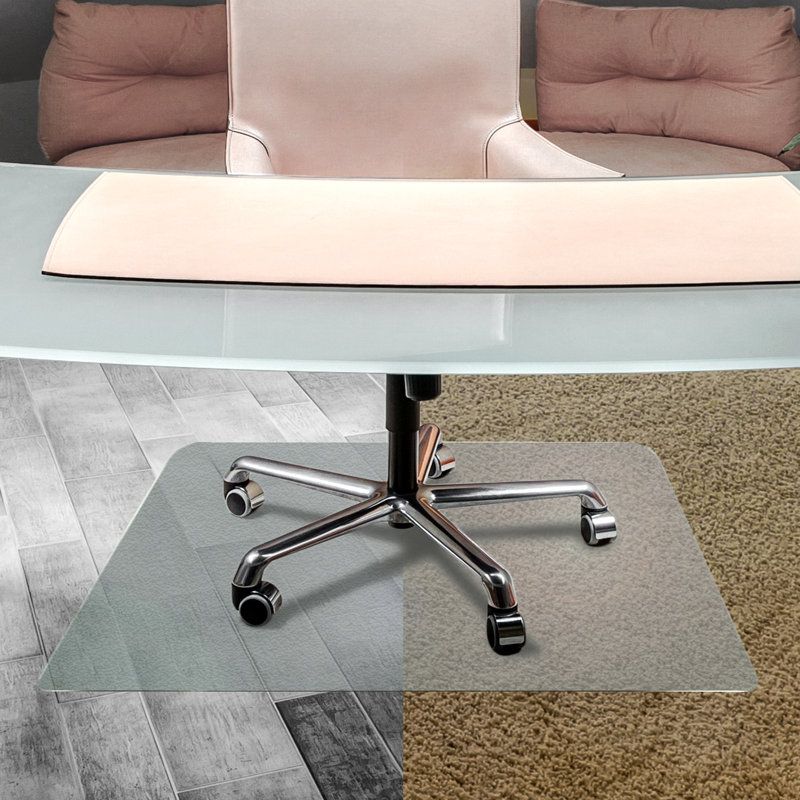 Cleartex Unomat Anti-Slip Chair Mat Hard Floors and Carpet Tiles, 116 x 134cm