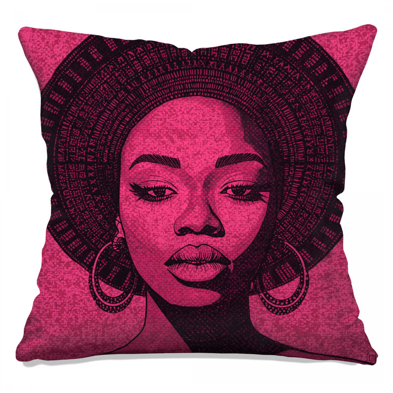 Coussin décoratif rose, 20 po x 20 po