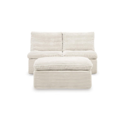 Fauteuil sans accoudoir avec repose-pieds Beckett