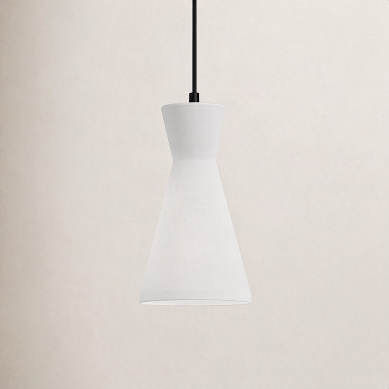 Langford 1 - Light Single Pendant, 12" H x 6.38" W x 6.38" D, Matte Black