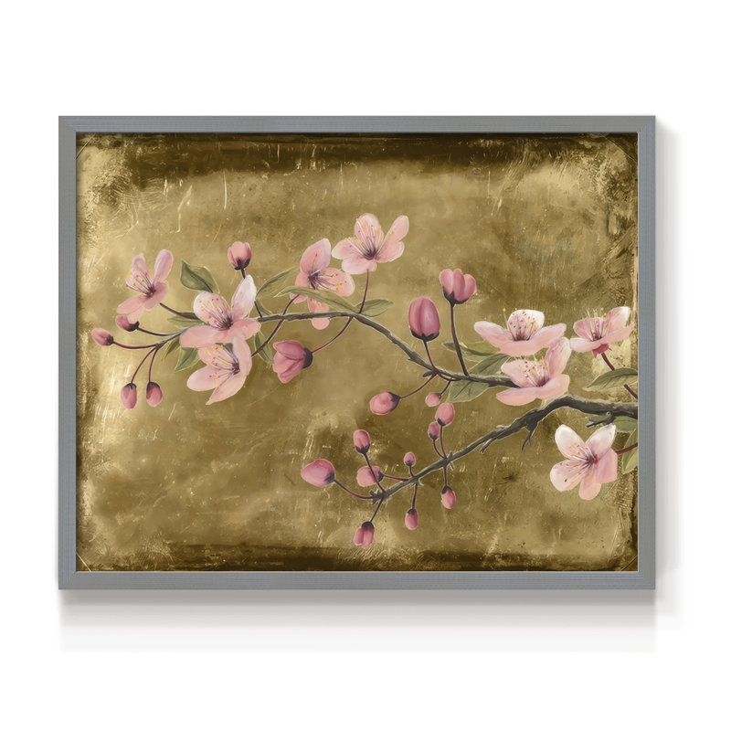 «Branch Blossoms I», reproduction encadrée, Gris, H 22 po x l 28 po